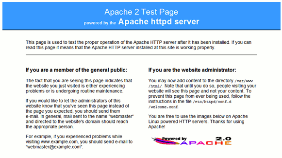 apacheTestPage Apache Test Page